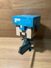 Notch Minecraft Steve In Diamond Armour With Sword & Helmet 6” High Figure