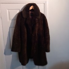 MORLANDS CURLAM 1960'S BROWN WOOLEN SHEEPSKIN COAT 2XL
