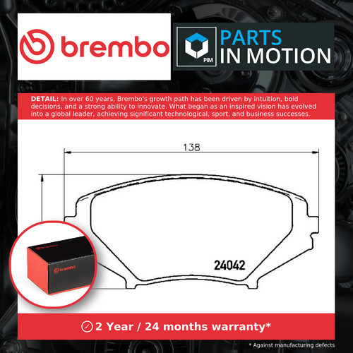 Brake pads set front p49034 - front,