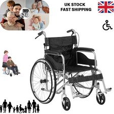 Folding Wheelchair 24" Silver