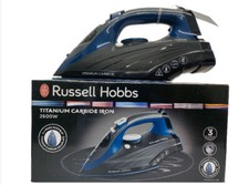 RUSSELL HOBBS Titanium Carbide Self Cleaning Steam Iron 2600W Blue Grey 27090#B#