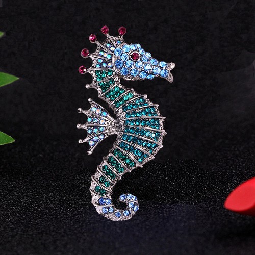 Vintage style sea horse brooch - sea,