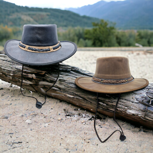 Men real leather brown - men, black