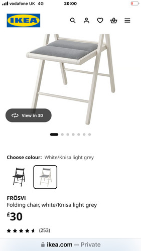 Ikea kitchen folding - chairs,