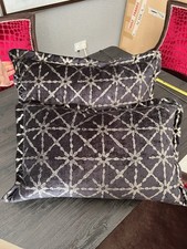 Stunning chenille cotton velvet gold and black cushions for bed or sofa 