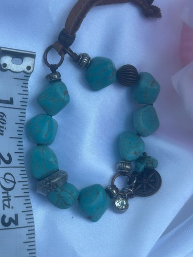 Genuine turquoise leather - genuine,