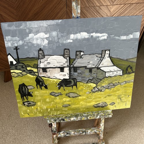 Welsh oil painting - ,