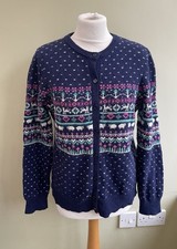 Woolovers Navy Blue Fairisle