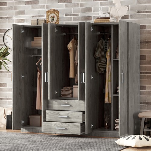 Doors wooden wardrobe - 6-doors,