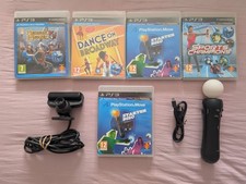 Sony PlayStation 3 PS3 Move Bundle 5 Games  Controller Camera In VGC