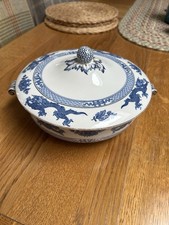 Vintage Booths Tureen With A Blue And White Dragon Design