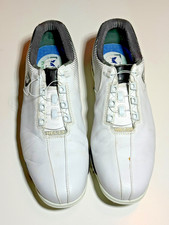 FootJoy DNA Helix Leather Golf Shoes BOA System Men's Size 10 M White/Black