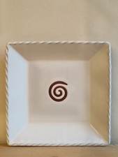 Stephen Pearce Irish Pottery Classic Terracotta & White Square Serving Plate