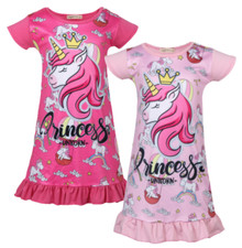 Kids Girls Unicorn Nightie Dress Night Wear