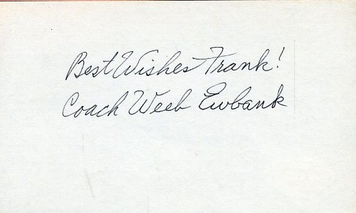 Weeb ewbank hof signed jsa - weeb,