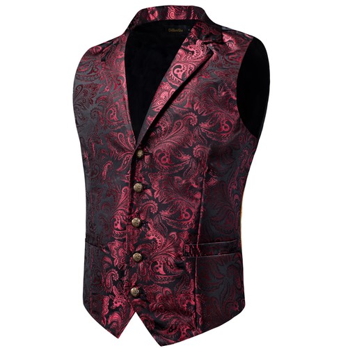 Men black red paisley - black,