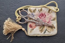 Vintage Silver or Plated Grape Scissors 6.5-inch With Handcrafted Case 44g