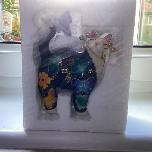 Whimsiclay ceramic cat - whimsiclay,