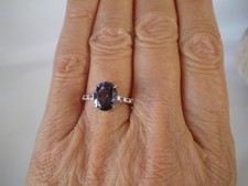 Blueberry Quartz ring, size