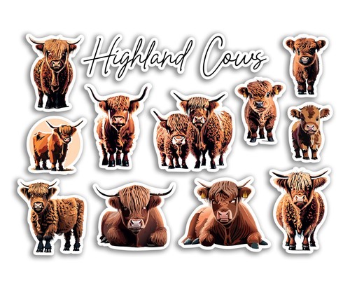 Sticker sheet highland - sticker,