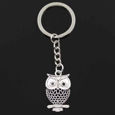 Owl Keyring keychain Silver