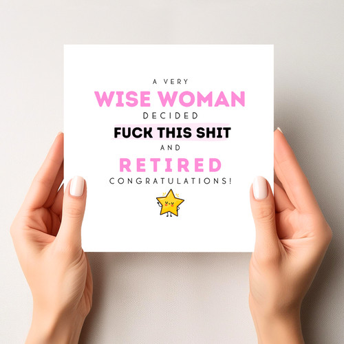 Funny retirement card - for, her