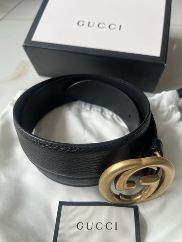 Gucci black leather - gucci, belt