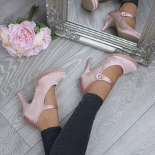 WOMENS LADIES HIGH HEEL MARY