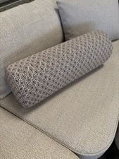 Luxury Bolster Pillow/ Knee Support  60cm x 20cms - Rafia Beige & Blue colour