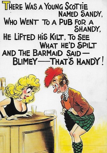 Bamforth comic small black - comic,