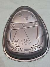 Aluminium Non-stick 3D Cartoon Penguin in A Scarf Baking Cake Mould Christmas GC