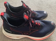 Mizuno Running WAVE RIDER NEO Blue Neon Trainers Size UK 10.5