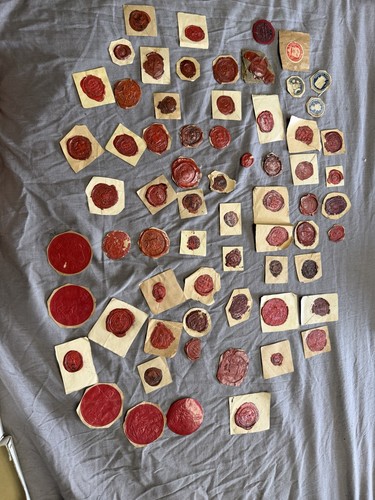 Antique collection red wax - antique,
