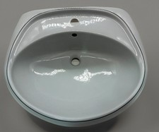 Qualcast Qualitas 1-TH Inset Vanity BASIN (In GREY with Black Stripe).