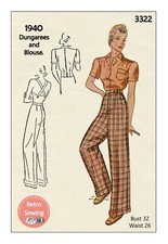 1940's Dungarees and Blouse