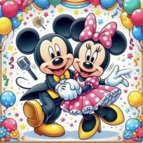 Mickey mouse and minnie - and,
