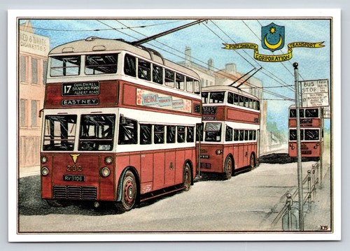 Portsmouth trolley buses 1960 - trolley,