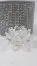 Swarovski Silver Crystal Lotus Flower Ornament with Original Box Collectable 