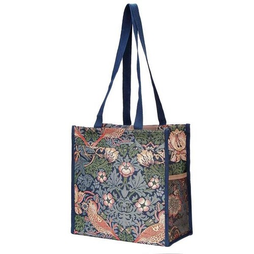 Strawberry thief shopper bag - strawberry,