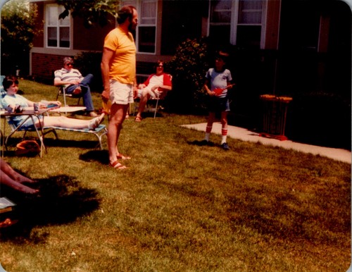 1970s suburban backyard lawn - suburban,