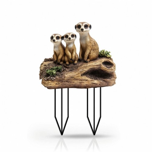 Meerkat garden stake adorable - garden,