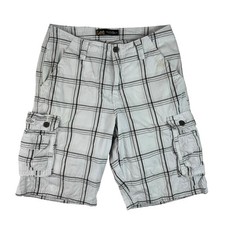 Lee Plaid Cargo Shorts White