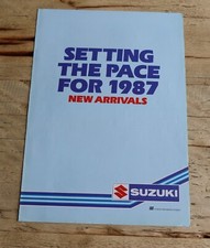 SUZUKI Motorcycle Range 1987 Sales Brochure. GSXR1100, GSXR750