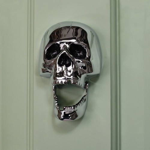 Bright chrome skull door - chrome,