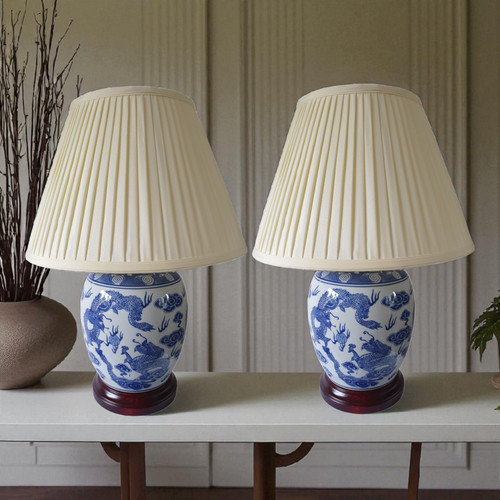 Pair chinese jar table - pair,