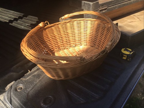 Oval wicker shopping basket - oval,
