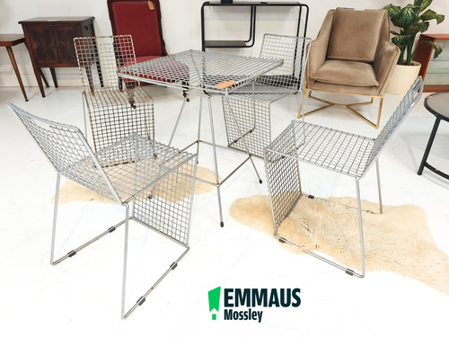 Mid century vintage wire table - wire,