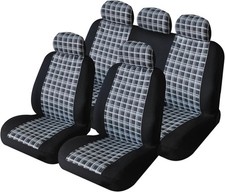 Sakura Wembley Checked Seat Covers with Central Check Design - Set of 4