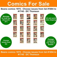 Beano comics 1975 - Choose issues from list #1694 to #1745 - DC Thomson