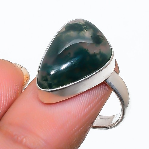 Moss agate gemstone handmade - moss,